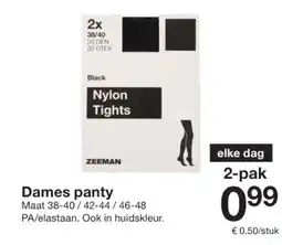 Zeeman Dames panty aanbieding