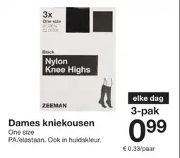 Zeeman Dames kniekousen aanbieding