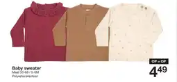 Zeeman Baby sweater aanbieding