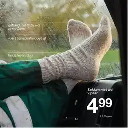 Zeeman Sokken met wol aanbieding