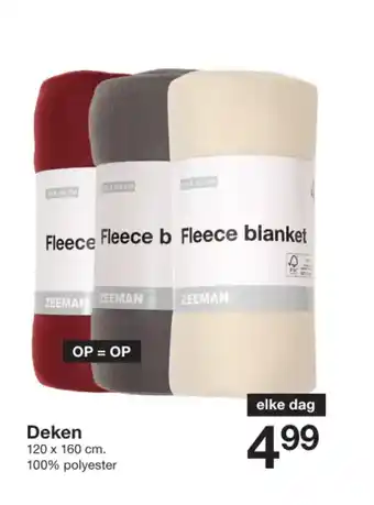 Zeeman Deken aanbieding