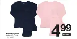 Zeeman Kinder pyjama aanbieding