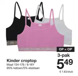 Zeeman Kinder croptop aanbieding