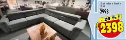Budget Meubelen 2-zit relax+hoek + 2-zit aanbieding