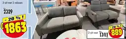 Budget Meubelen 3 zit met 2 relaxen aanbieding