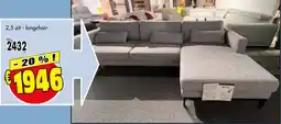 Budget Meubelen 2,5 zit longchair aanbieding