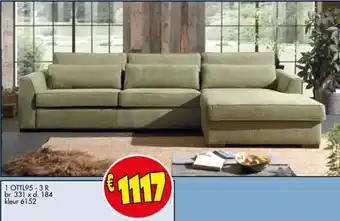 Budget Meubelen 1 OTTL95 3 R br 331x d 184 kleur 6152 aanbieding