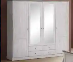 Budget Meubelen 4-deurs kleerkast aanbieding