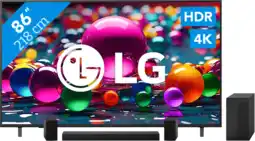 Coolblue LG 86 Smart UA75 4K (2025) + LG DS60TR aanbieding