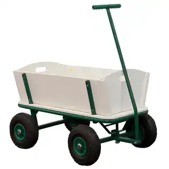 Decathlon Billy Beach Wagon Bolderwagen, Hout, Luchtbanden, Groen aanbieding
