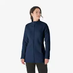 Decathlon Lange fleece jas voor bergwandelen dames MH500 volledige rits zwart aanbieding