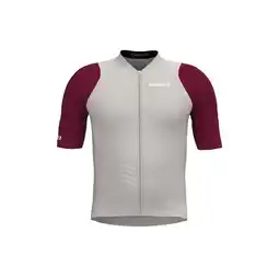 Decathlon Wielershirt Korte Mouw Kinderen - Icon Warm Grey/Bordeaux aanbieding