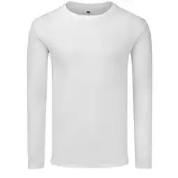 Decathlon Heren Iconic 140 Classic Tshirt met lange mouwen (Wit) aanbieding