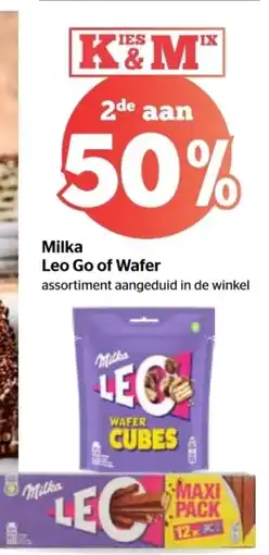 Spar Milka Leo Go of Wafer aanbieding