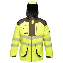 Decathlon Heren HiVis Reflecterende Waterdichte Jas (Geel/Grijs) aanbieding