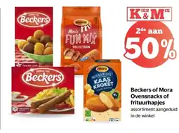 Spar Beckers of Mora Ovensnacks of frituurhapjes aanbieding