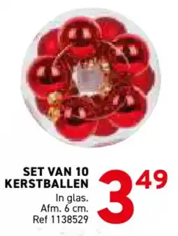 Trafic Set van 10 kerstballen aanbieding