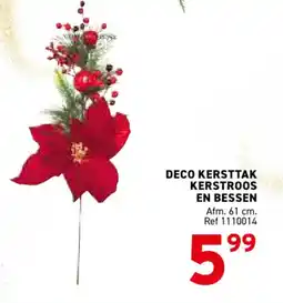 Trafic Deco kersttak kerstroos en bessen aanbieding