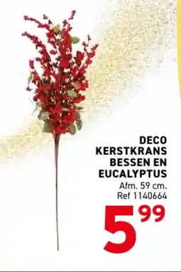 Trafic Deco kerstkrans bessen en eucalyptus aanbieding
