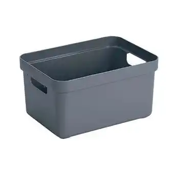 Leen Bakker Sigma home box 13 liter - donkerblauw - 35,2x25,3x18,3 cm - Leen Bakker aanbieding