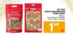 Trafic Set van kerstversieringen voor taart aanbieding