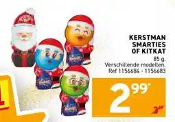 Trafic Kerstman smarties of kitkat aanbieding
