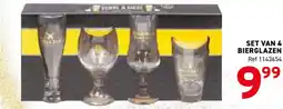 Trafic Set van 4 bierglazen aanbieding