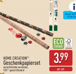 ALDI Home creation geschenkpapierset aanbieding