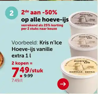 AVEVE Kris n'lce Hoeve-ijs vanille extra 1l aanbieding