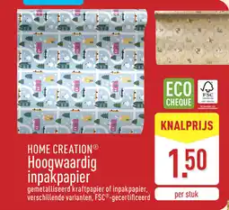ALDI Home creation hoogwaardig inpakpapier aanbieding