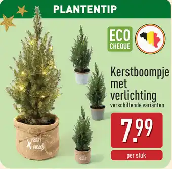 ALDI Kerstboompje met verlichting aanbieding