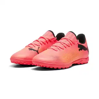 Decathlon FUTURE 7 PLAY TT voetbalschoenen PUMA Sunset Glow Black Sun Stream Pink Orange aanbieding