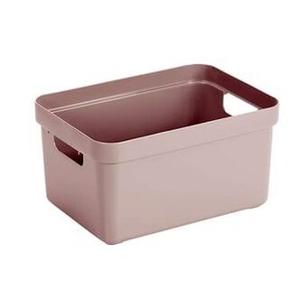 Leen Bakker Sigma home box 13 liter - roze - 18,3x25,3x35,2 cm - Leen Bakker aanbieding