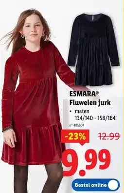 Lidl ESMARA Fluwelen jurk aanbieding