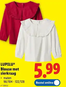 Lidl LUPILUⓇ Blouse met sierkraag • maten aanbieding