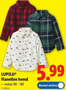 Lidl LUPILUⓇ Flanellen hemd aanbieding