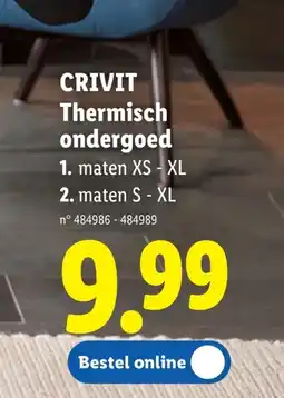 Lidl CRIVIT Thermisch ondergoed aanbieding