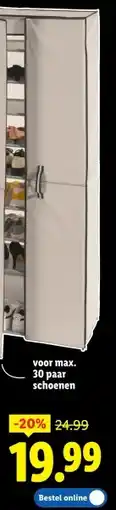 Lidl LIVARNO HOME Schoenen- kast van textiel aanbieding