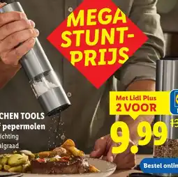 Lidl SILVERCREST KITCHEN TOOLS Elektrische zout-of pepermolen aanbieding