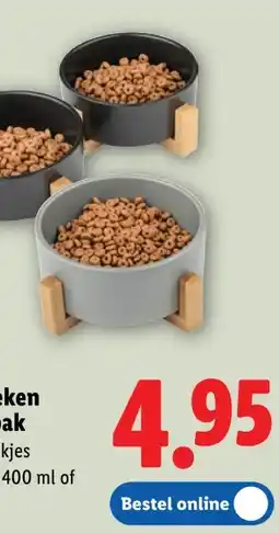 Lidl zoofari Keramieken voederbak aanbieding