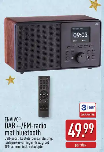 ALDI Envivo DAB+-/FM Radio met Bluetooth aanbieding