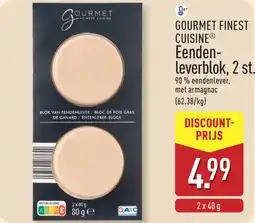 ALDI Gourmet Finest Cuisine Eendenlever Blok aanbieding