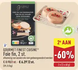 ALDI Gourmet Finest Cuisine Foie Fin aanbieding