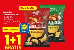 Lidl Snack day Chips temptations aanbieding