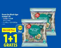 Lidl Ocean Sea Black tiger scampi's XL aanbieding
