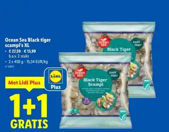 Ocean Sea Black tiger scampi's XL