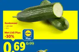 Lidl Komkommer aanbieding