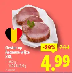 Lidl Oester op Ardense wijze XXL aanbieding