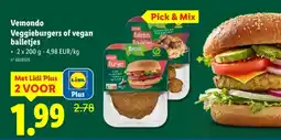 Lidl Vemondo Veggieburgers of vegan balletjes aanbieding