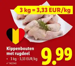 Lidl Kippenbouten met rugdeel aanbieding